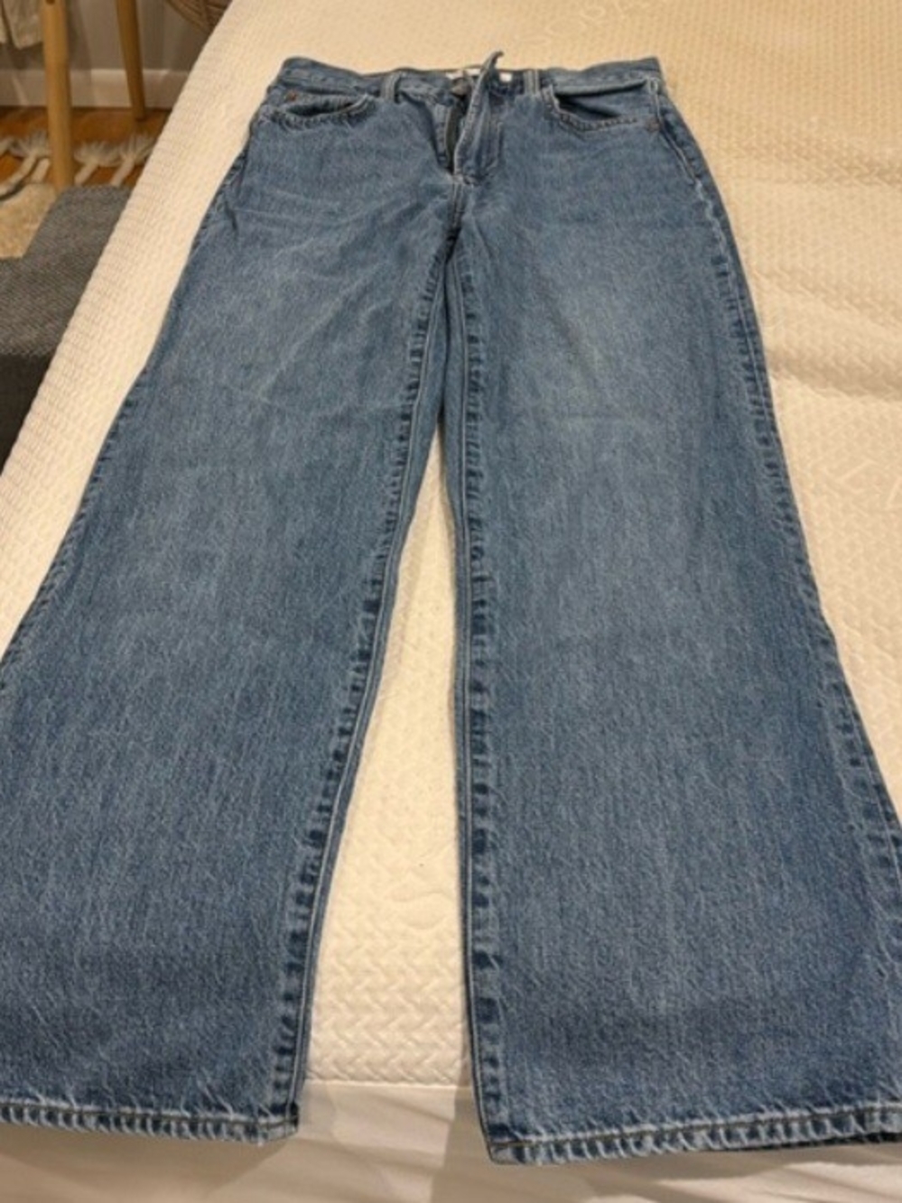Aritzia Denim Forum Farrah Medium Blue Wide-Leg Jeans - Picture 3 of 7